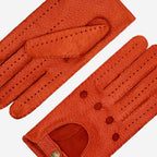 Marcello (orange) – Luxurious Italian peccary driving gloves - Che Cose Belle