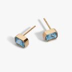 March Emerald - Cut Birthstone Stud - Che Cose Belle