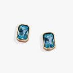 March Emerald - Cut Birthstone Stud - Che Cose Belle
