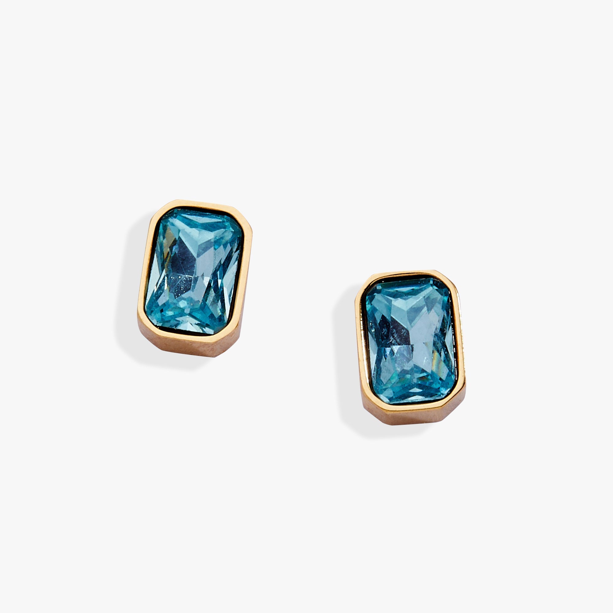 March Emerald - Cut Birthstone Stud - Che Cose Belle
