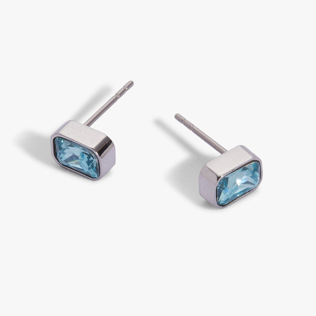 March Emerald - Cut Birthstone Stud - Che Cose Belle