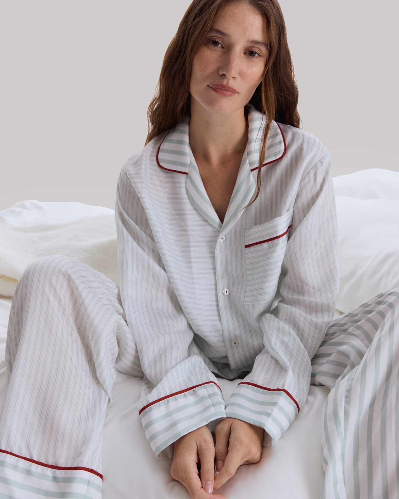 Mare Silky Lyocell Long Pajama Set - Che Cose Belle