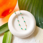 Margarita Chains - Green Onyx, Moonstone, Coral - Che Cose Belle