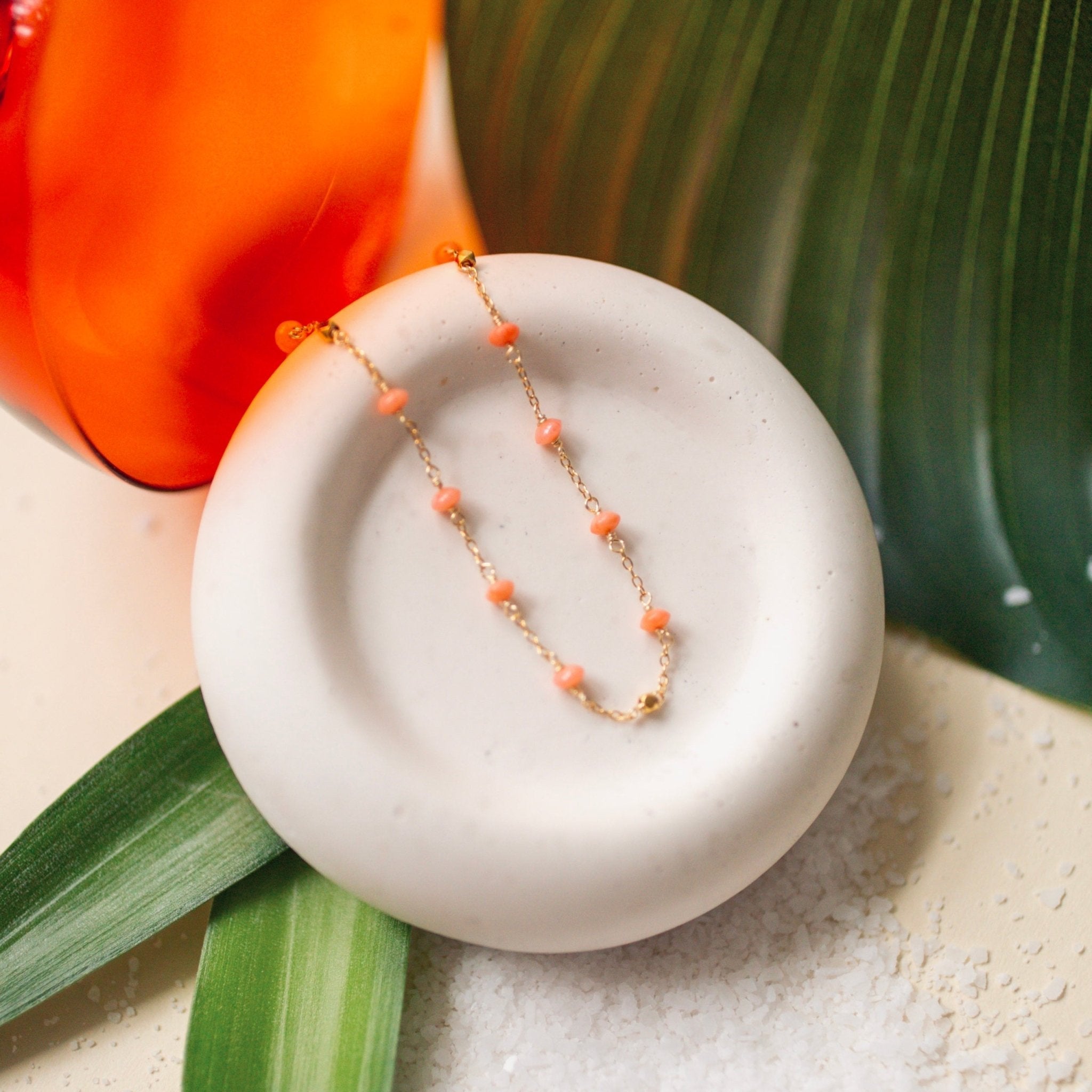 Margarita Chains - Green Onyx, Moonstone, Coral - Che Cose Belle