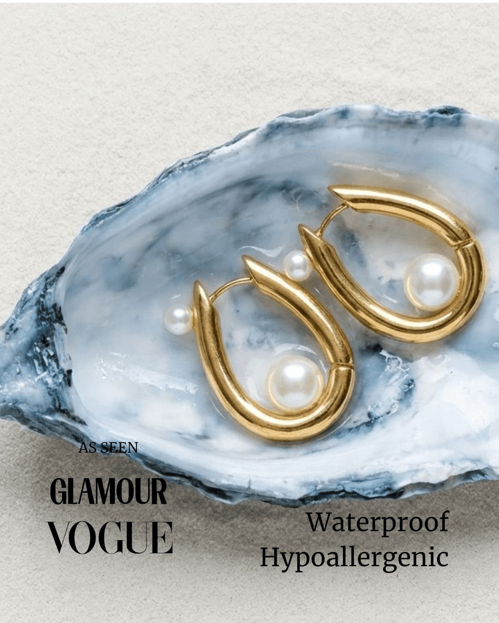 Margot Waterproof Pearl Huggie Earring - Che Cose Belle