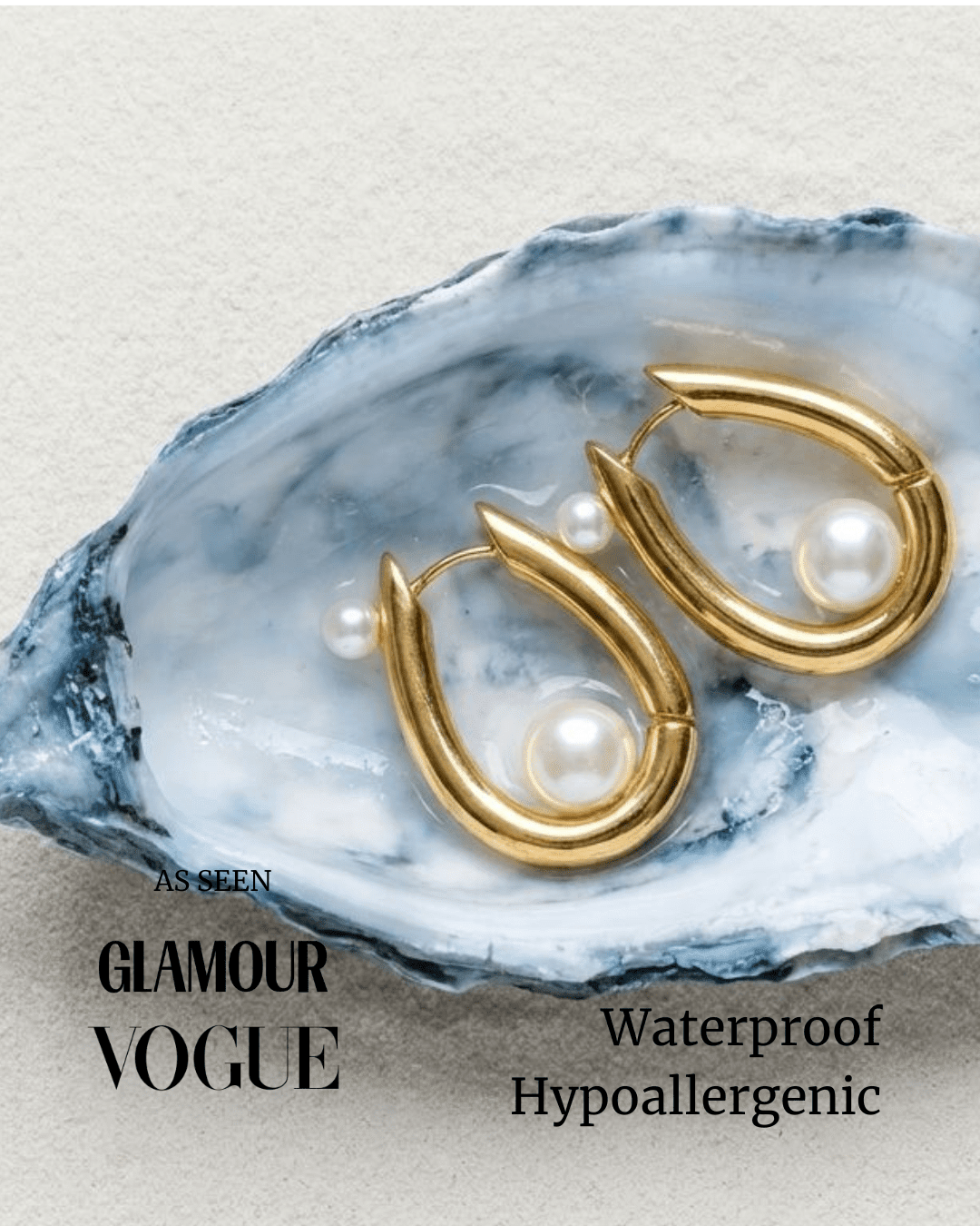 Margot Waterproof Pearl Huggie Earring - Che Cose Belle