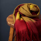 Marigold Merino Ombre Handloom Throw / Blanket Scarf - Che Cose Belle