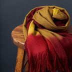 Marigold Merino Ombre Handloom Throw / Blanket Scarf - Che Cose Belle