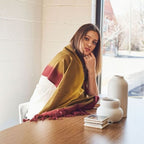 Marigold Merino Ombre Handloom Throw / Blanket Scarf - Che Cose Belle