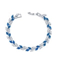 Marquise Cubic Zirconia Tennis Bracelets with Blue Sapphire and White Diamond Cubic Zirconia - Che Cose Belle