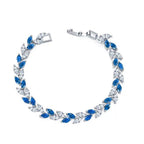 Marquise Cubic Zirconia Tennis Bracelets with Blue Sapphire and White Diamond Cubic Zirconia - Che Cose Belle