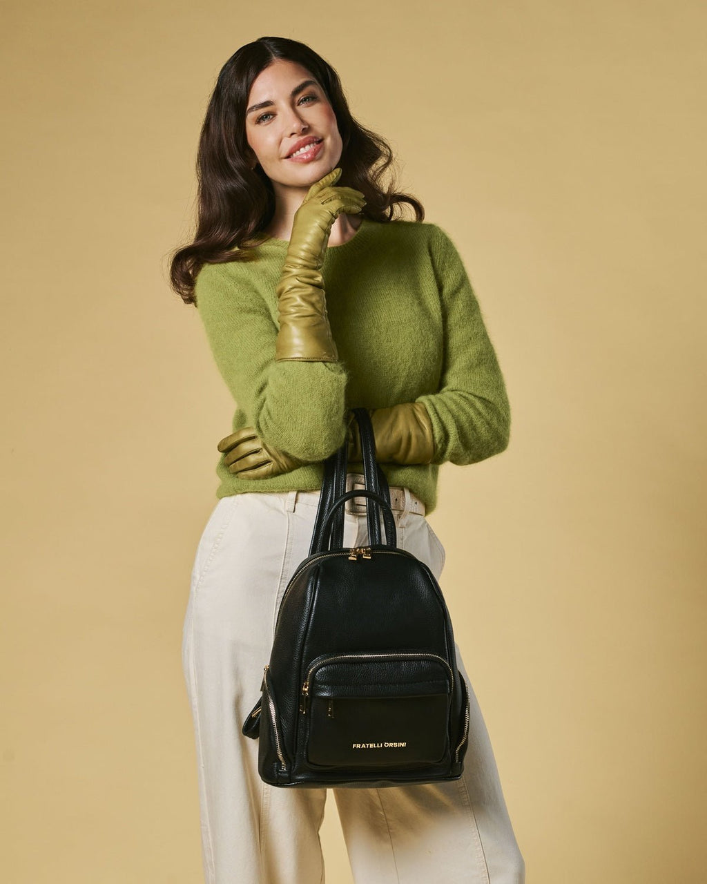 Martina (black) - Italian calf leather women's backpack - Che Cose Belle