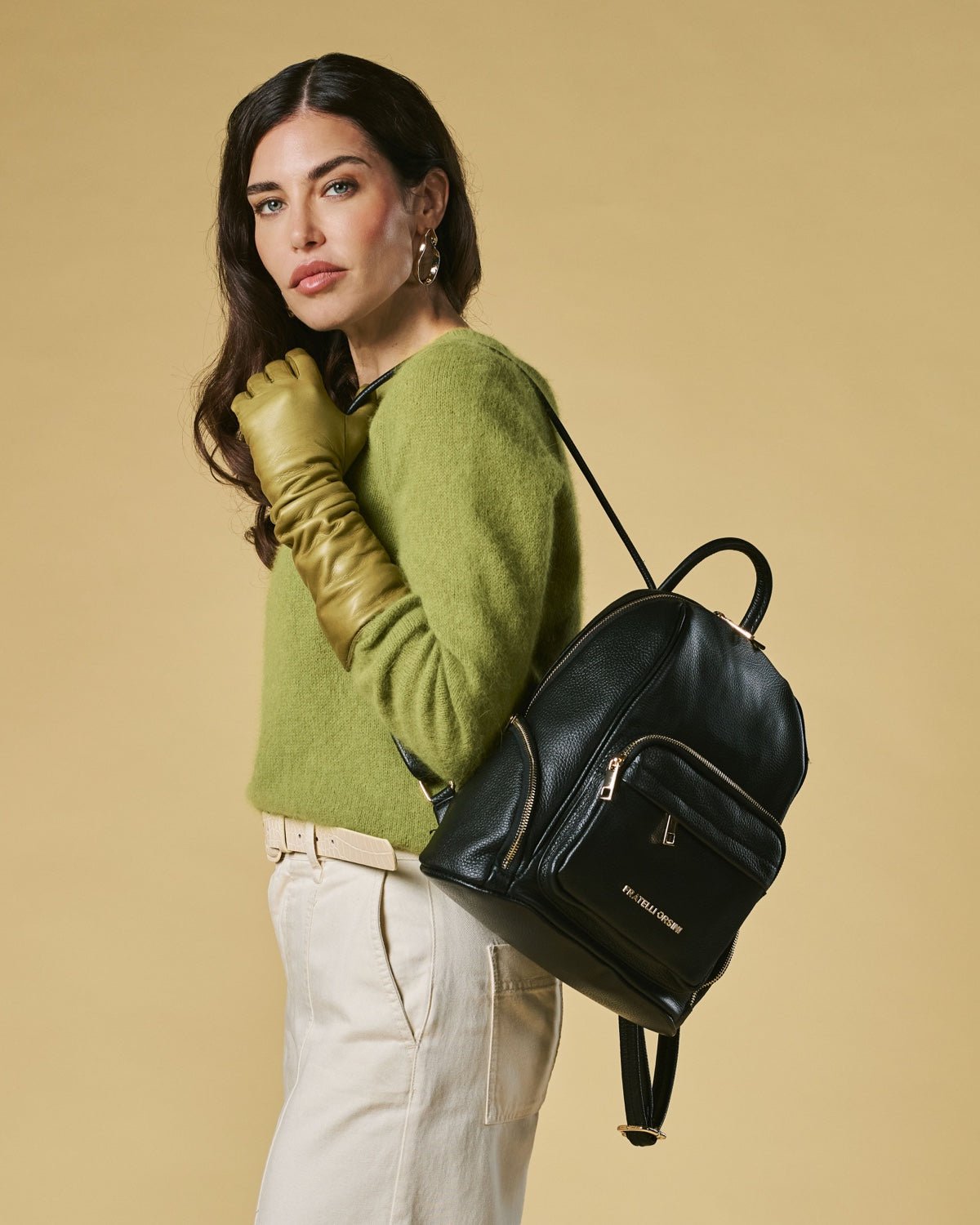 Martina (black) - Italian calf leather women's backpack - Che Cose Belle