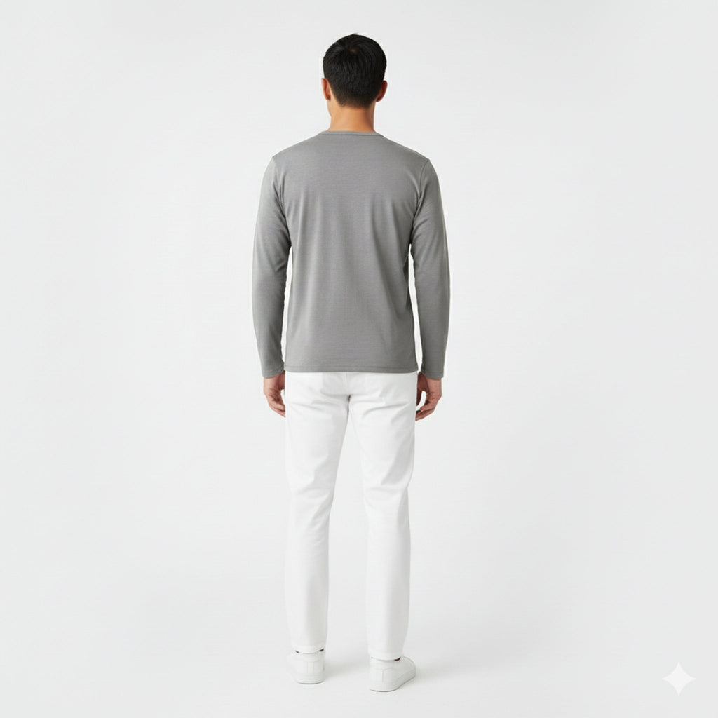 Mason Grey Long Sleeve Crew - Che Cose Belle