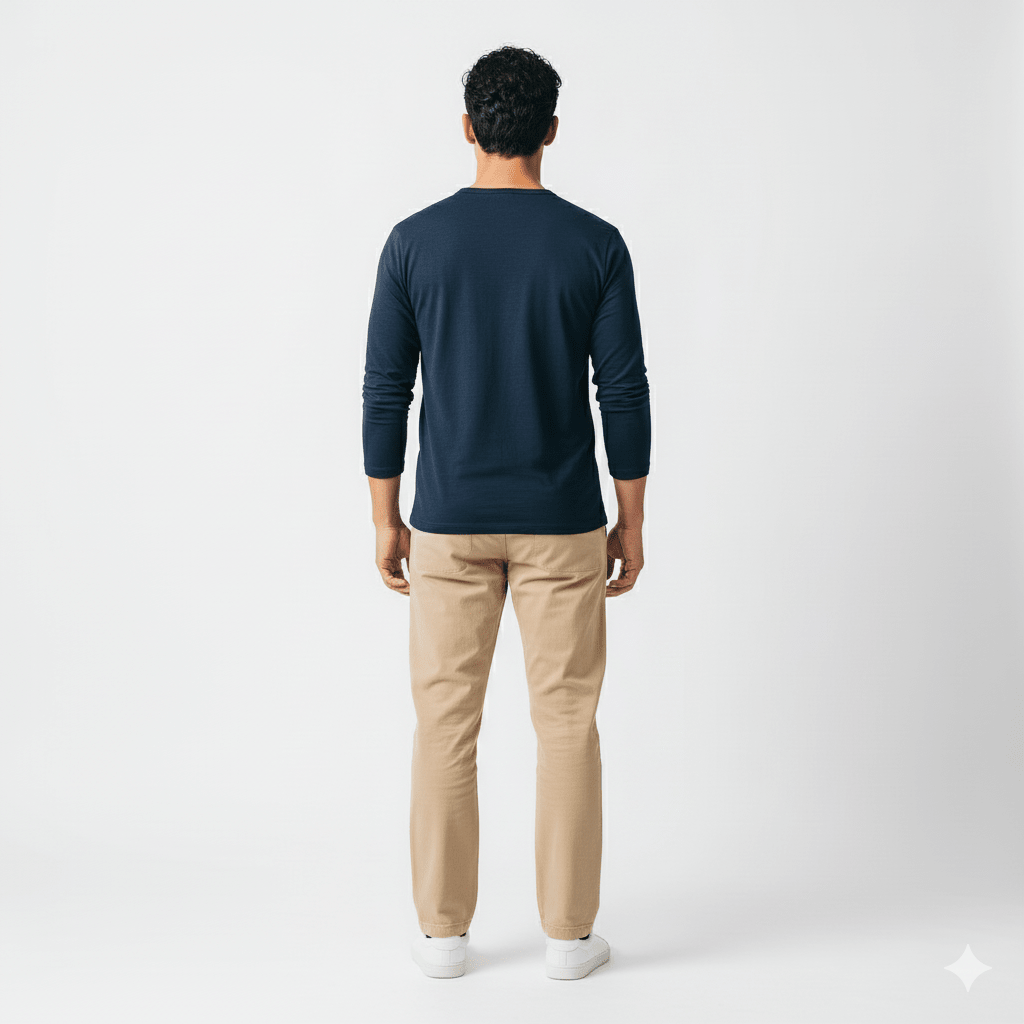 Mason Navy Long Sleeve Crew - Che Cose Belle