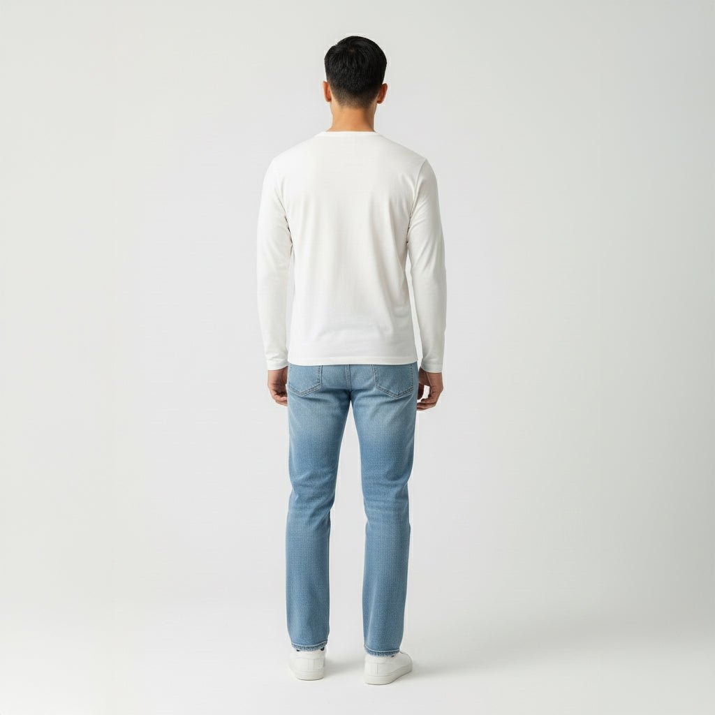 Mason White Long Sleeve Crew - Che Cose Belle