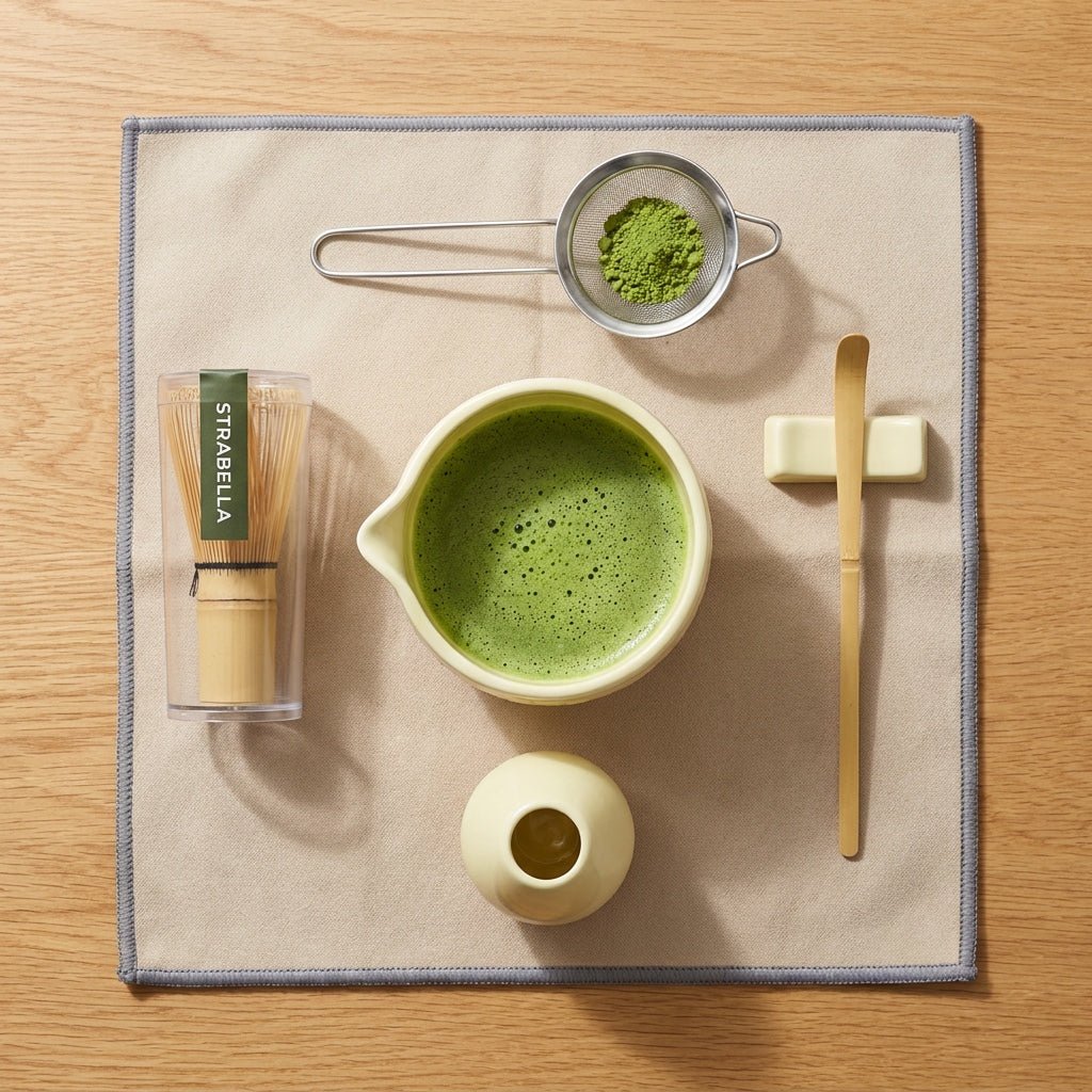 Matcha Whisk Set — Bamboo Chasen + Ceramic Chawan Gift Set - Che Cose Belle