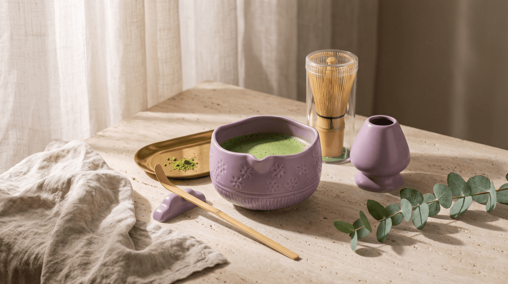 Matcha Whisk Set — Bamboo Chasen + Ceramic Chawan Gift Set - Che Cose Belle