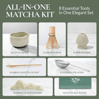 Matcha Whisk Set — Bamboo Chasen + Ceramic Chawan Gift Set - Che Cose Belle