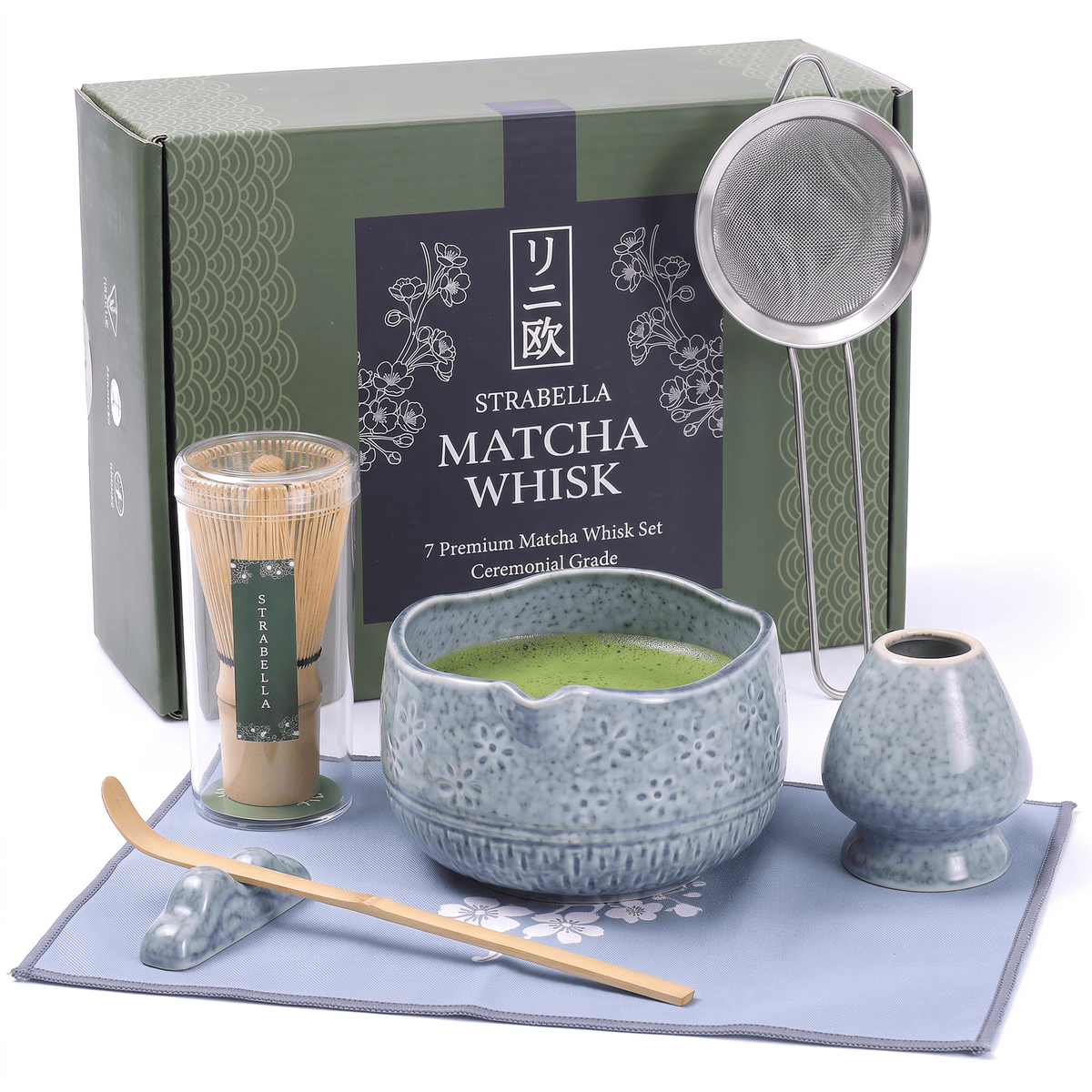 Matcha Whisk Set — Bamboo Chasen + Ceramic Chawan Gift Set - Che Cose Belle