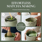 Matcha Whisk Set — Bamboo Chasen + Ceramic Chawan Gift Set - Che Cose Belle
