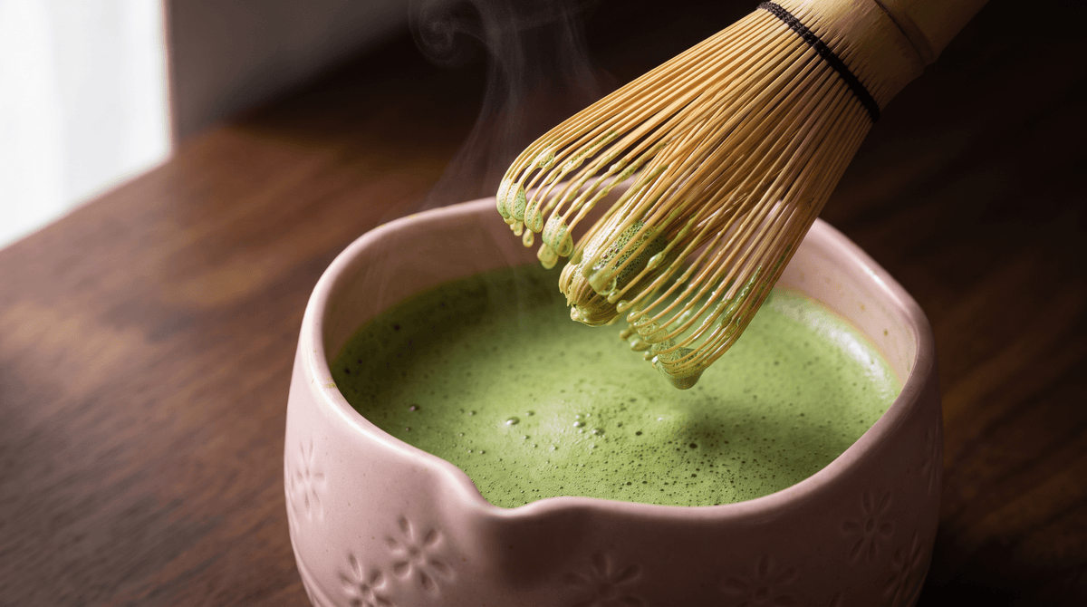 Matcha Whisk Set — Bamboo Chasen + Ceramic Chawan Gift Set - Che Cose Belle