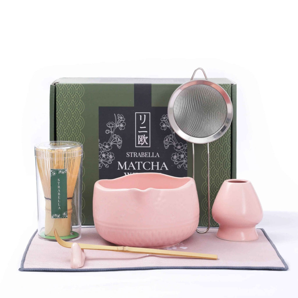 Matcha Whisk Set — Bamboo Chasen + Ceramic Chawan Gift Set - Che Cose Belle