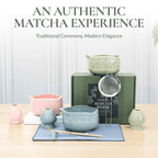 Matcha Whisk Set — Bamboo Chasen + Ceramic Chawan Gift Set - Che Cose Belle
