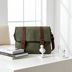 Maxwell Waxed Canvas Messenger Bag - 16” Laptop - Classic - Che Cose Belle