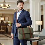 Maxwell Waxed Canvas Messenger Bag - 16” Laptop - Classic - Che Cose Belle