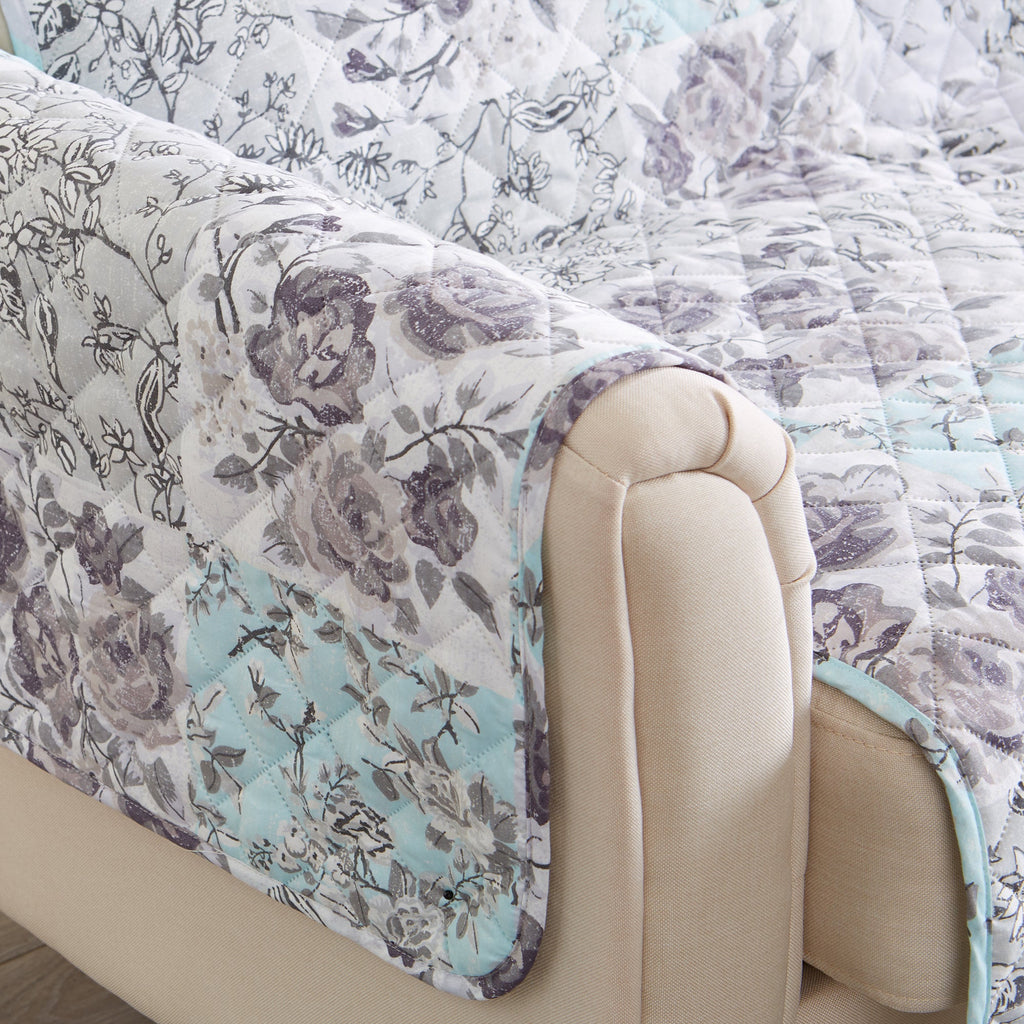 Reversible Floral Patchwork Furniture Protector - Maribel Collection