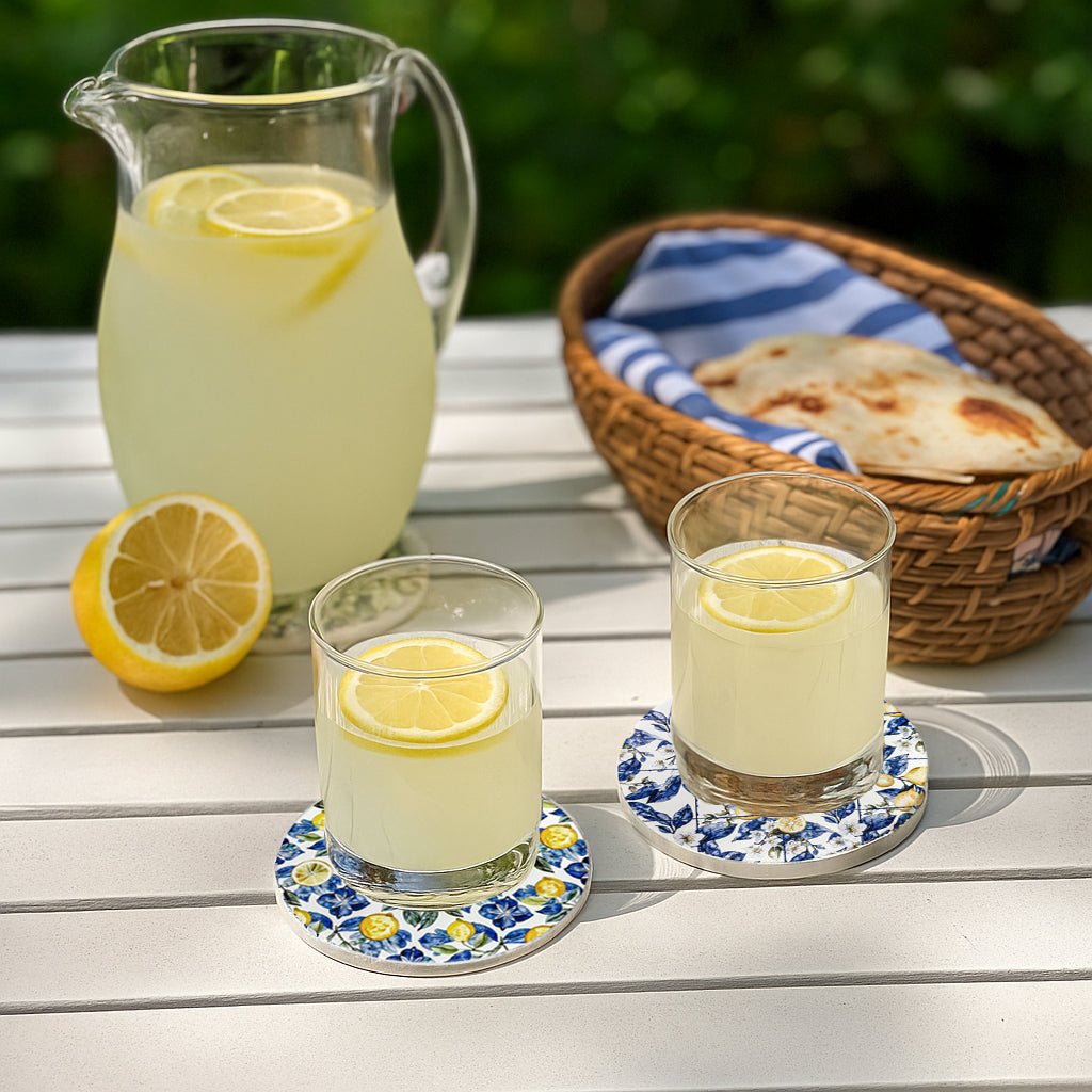 Mediterranean Lemon Coasters - Che Cose Belle