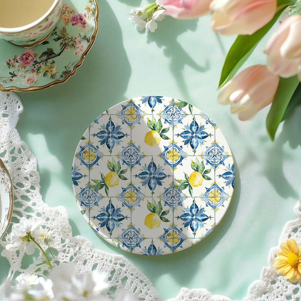 Mediterranean Lemon Coasters - Che Cose Belle
