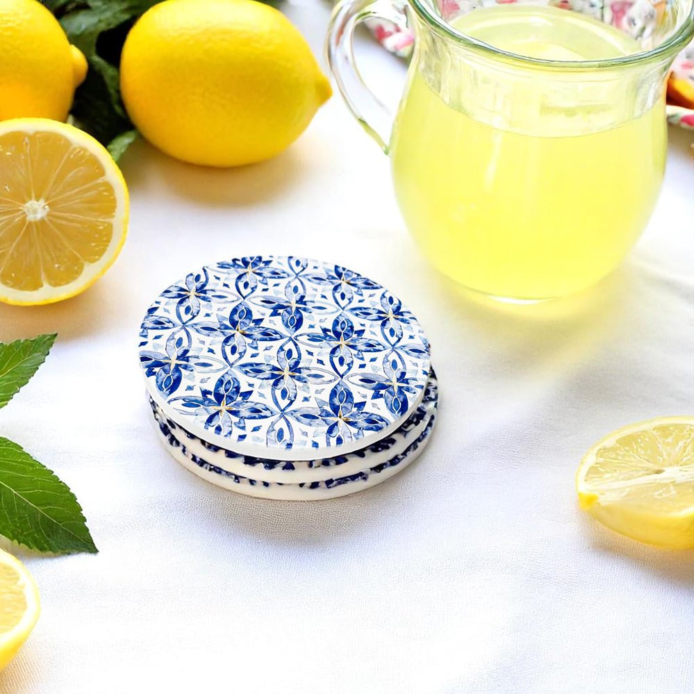 Mediterranean Lemon Coasters - Che Cose Belle