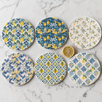 Mediterranean Lemon Coasters - Che Cose Belle