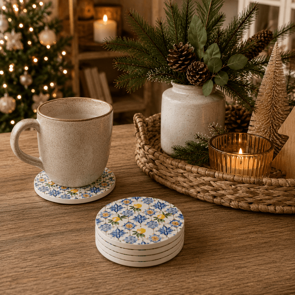 Mediterranean Lemon Coasters - Che Cose Belle