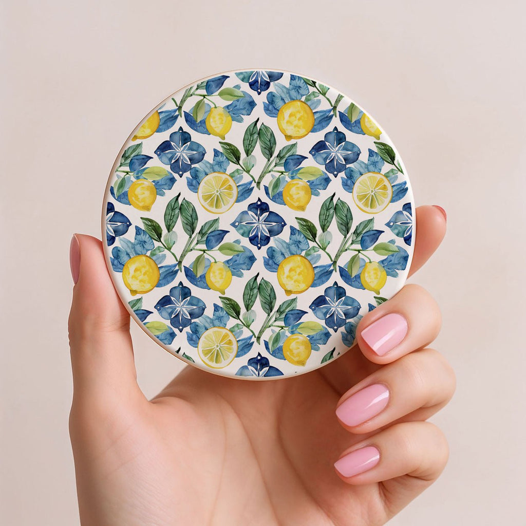 Mediterranean Lemon Coasters - Che Cose Belle