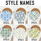 Mediterranean Lemon Coasters - Che Cose Belle