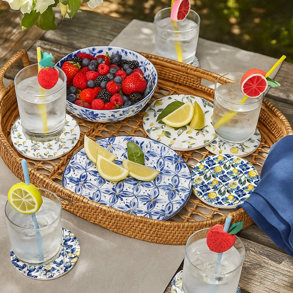 Mediterranean Lemon Coasters - Che Cose Belle
