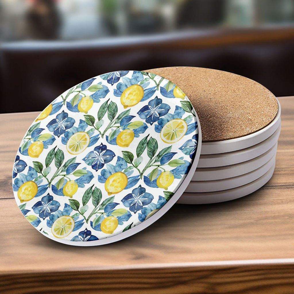 Mediterranean Lemon Coasters - Che Cose Belle