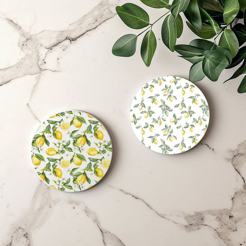 Mediterranean Lemon Coasters - Che Cose Belle