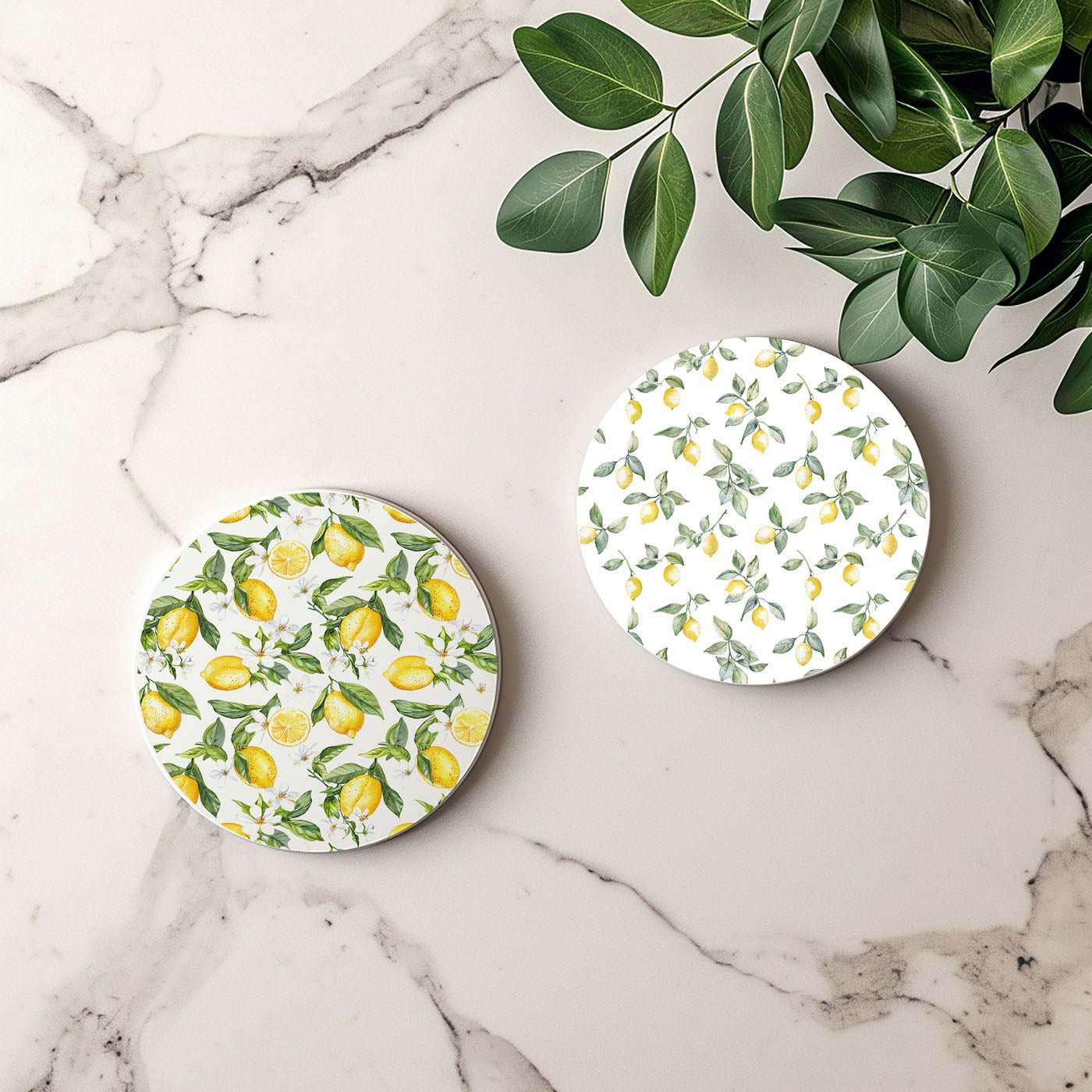 Mediterranean Lemon Coasters - Che Cose Belle