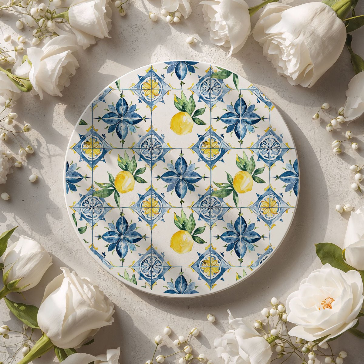 Mediterranean Lemon Coasters - Che Cose Belle
