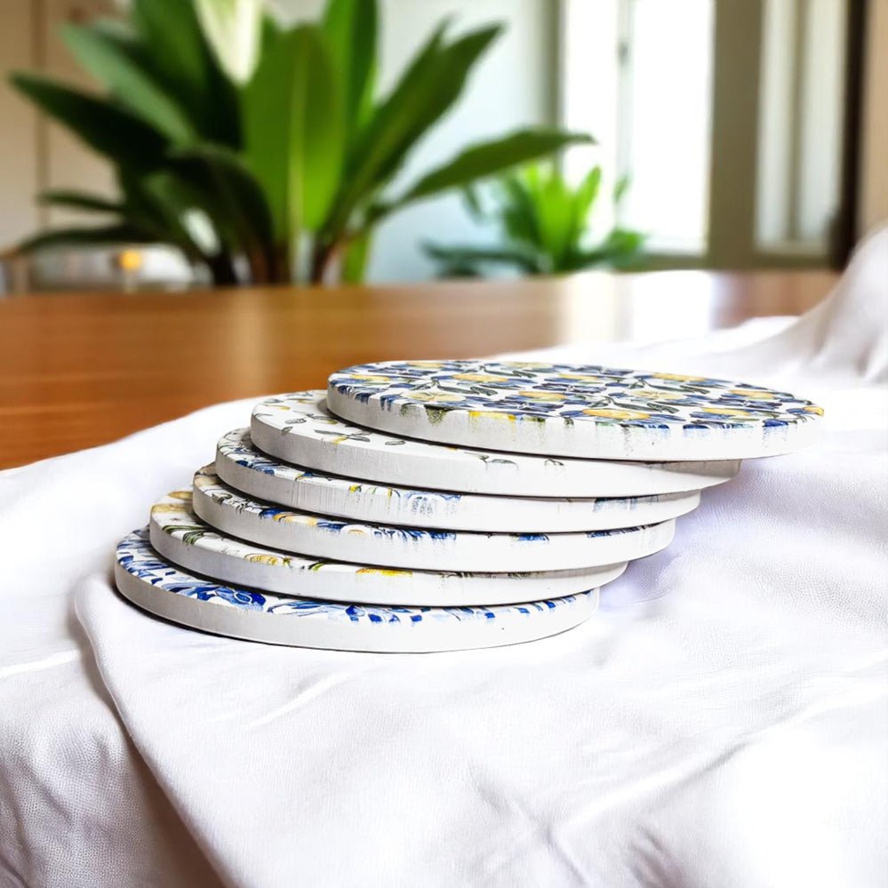 Mediterranean Lemon Coasters - Che Cose Belle