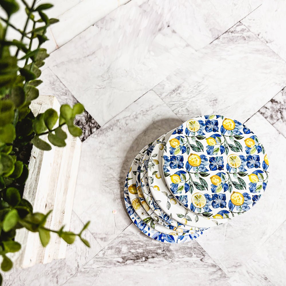 Mediterranean Lemon Coasters - Che Cose Belle