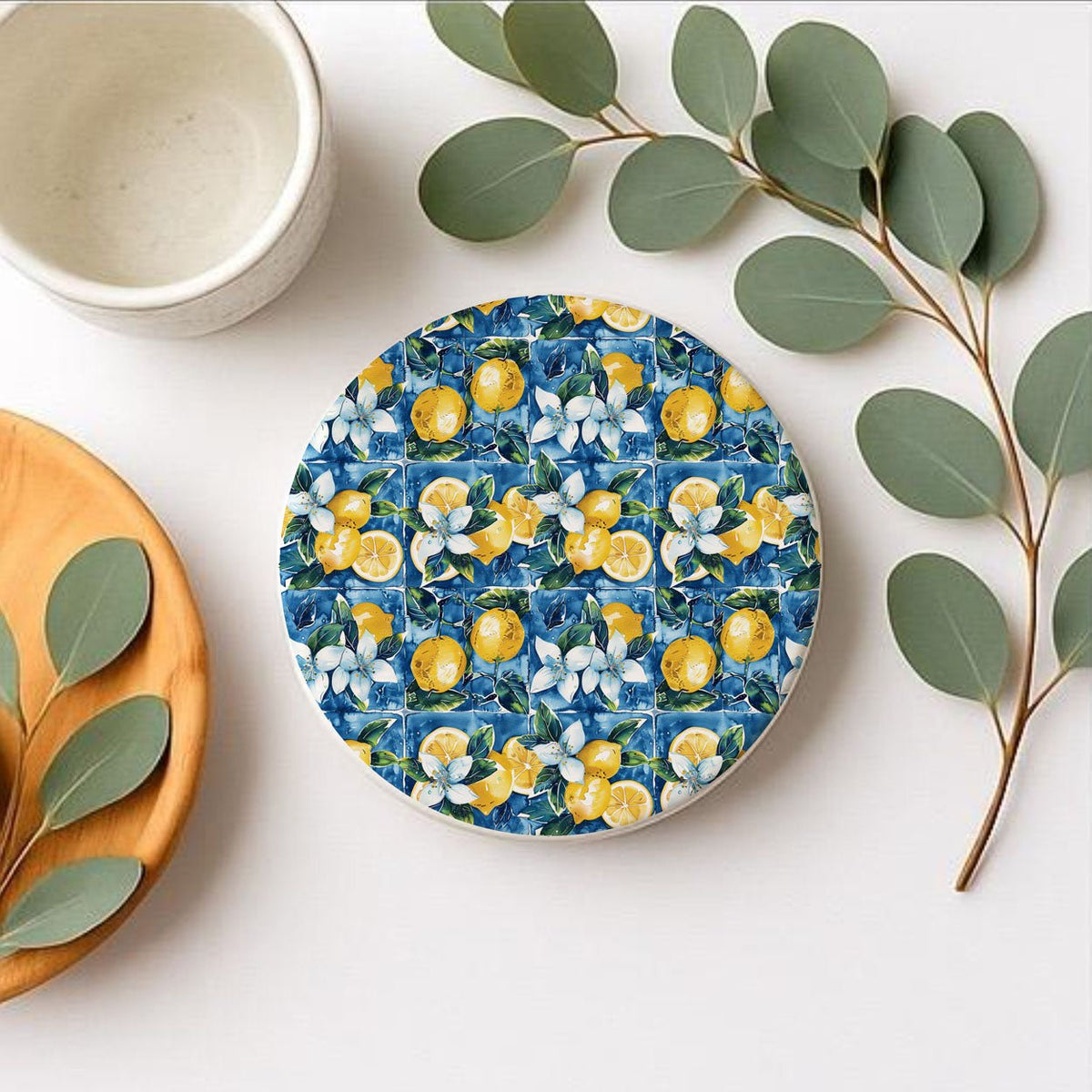 Mediterranean Lemon Coasters - Che Cose Belle