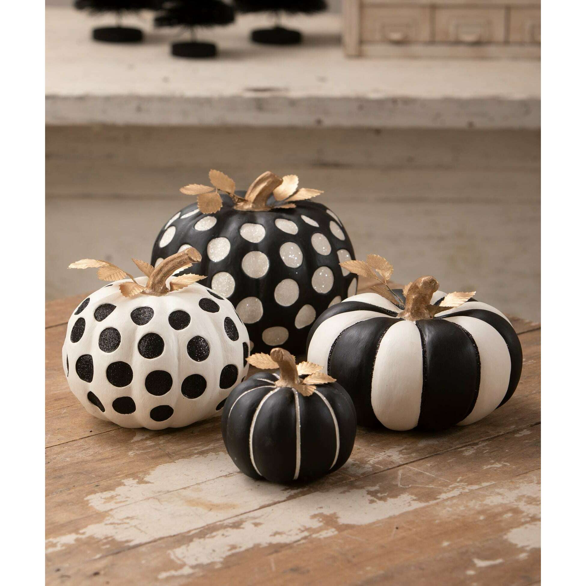 Medium Dottie Blanc Pumpkin | Halloween Decor | Bethany Lowe