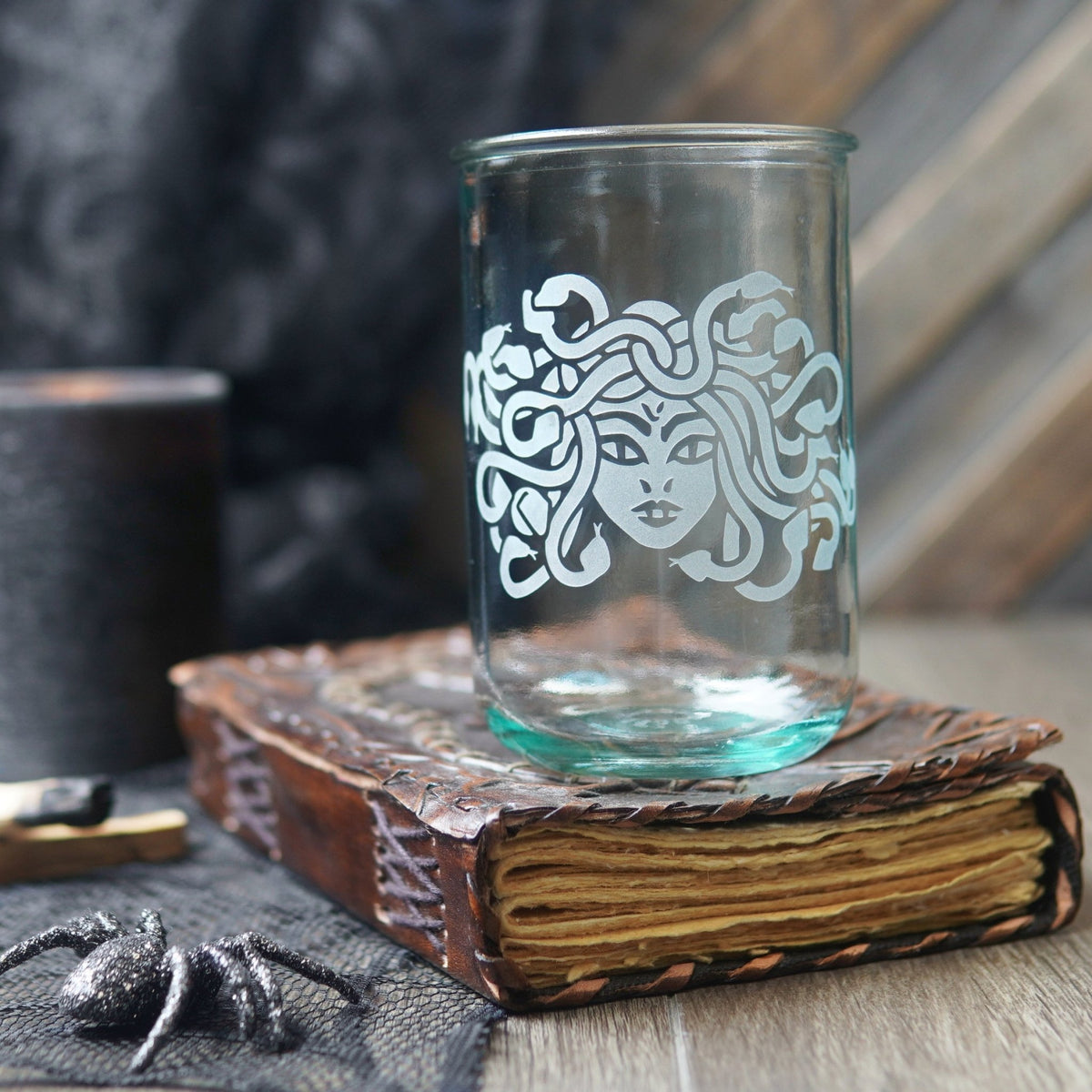 Medusa Rustic Recycled Glass Tumbler - Che Cose Belle