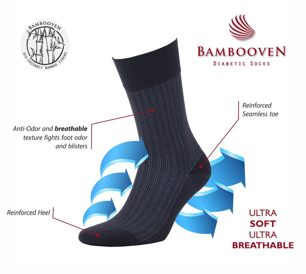 Men’s Bamboo Lightweight Dress & Trouser Socks – 8 - Pack | Odor - Free, Breathable, Premium Comfort - 543 - Che Cose Belle
