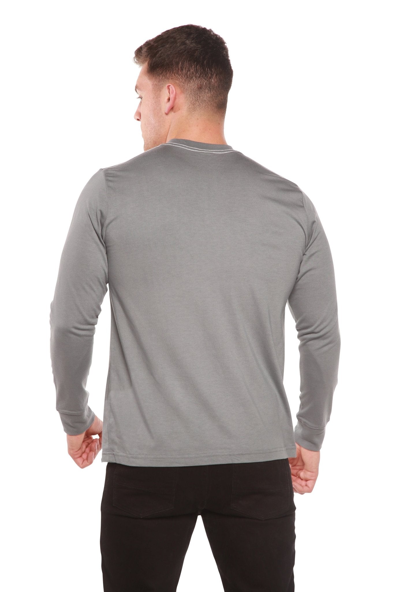 Men's Bamboo Viscose/Organic Cotton Long Sleeve T-Shirt - Che Cose Belle